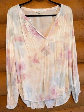 Z Supply Lightweight Long Sleeve Floral Blouse